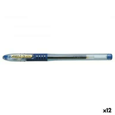 PILOT  Lot de 3 Stylos bille Gel G1 Grip Bille 0,7mm trac&eacute; 0,5mm Bleu