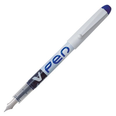 PILOT  Lot de 3 Stylos plume Jetable V-Pen Effacable Bleu