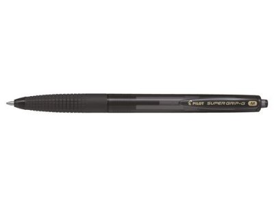 PILOT  Lot de 5 Stylos Bille R&eacute;tractable SUPER GRIP G Pte Moyenne Noir