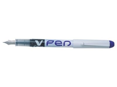 PILOT  Lot de 5 Stylos Plume Jetable V-Pen Effa&ccedil;able Pte moyenne Violet