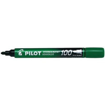 PILOT  Lot de 6 Marqueurs Permanent SCA 100 Pte Ogive Fine/Moyenne Vert