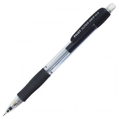 PILOT  Lot de 6 Porte-mines Super Grip H-185SL 0,5 mm Corps Noir