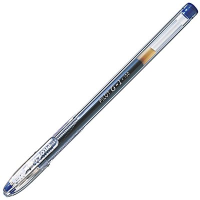 PILOT Lot de 6 Stylos gel G-1 point fine 0,5mm trac&eacute; 0,3mm bleu