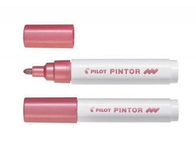 PILOT  Marqueur &Agrave; Pigment Pintor, Medium, Rose M&eacute;tallique