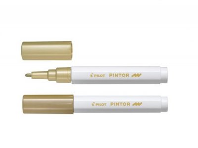 PLOT Pilot Marqueur peinture PINTOR, pointe fine, or - Lot de 5