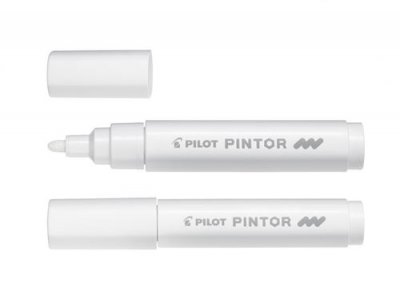 PILOT  Marqueur peinture PINTOR, pointe moyenne, Blanc - Lot de 5