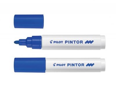 PILOT  Marqueur peinture PINTOR, pointe moyenne, Bleu - Lot de 5