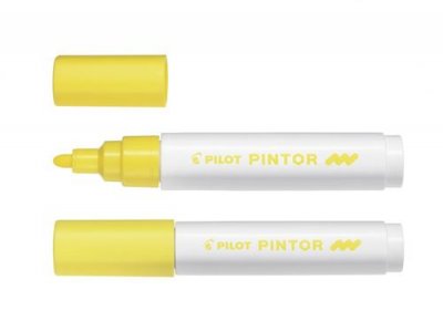 PILOT  Marqueur peinture PINTOR, pointe moyenne, Jaune - Lot de 5