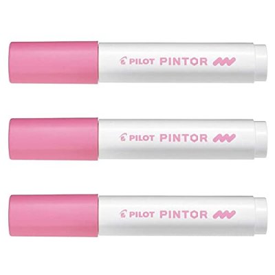 PLOT Pilot Marqueur peinture PINTOR, pointe moyenne, Rose - Lot de 5