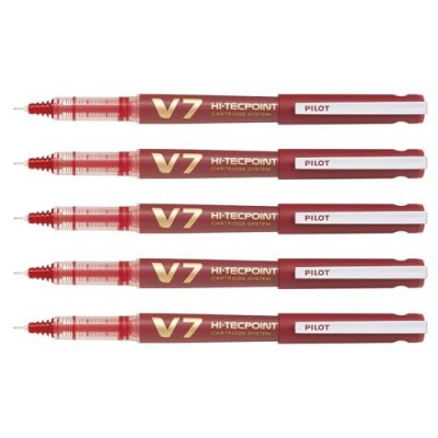 PILOT  Roller Rechargeable Hi-TechPoint V7 Begreen Pte Moyenne Encre liquide Rouge