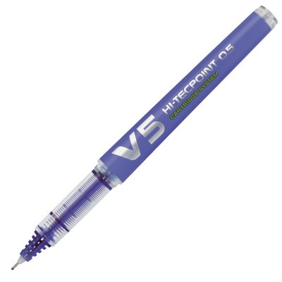 PILOT  Roller Rechargeable V5 encre liquide Bleu Begreen Pointe Fine