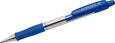 PILOT  Stylo &agrave; bille r&eacute;tractable SUPER GRIP M, bleu