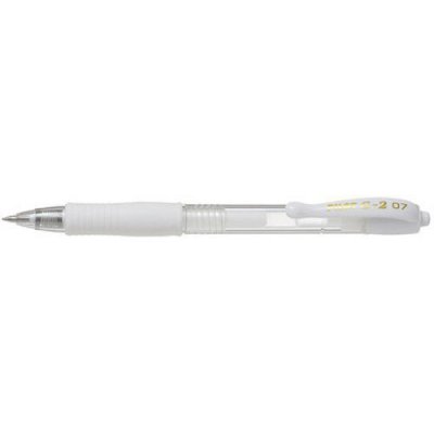 PILOT  Stylo &agrave; encre gel G2 07 Pastel, blanc pastel - Lot de 8