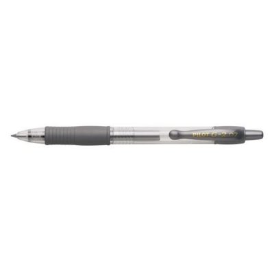 PILOT  Stylo bille &agrave; encre gel G2 07 Metallic, argent - Lot de 8