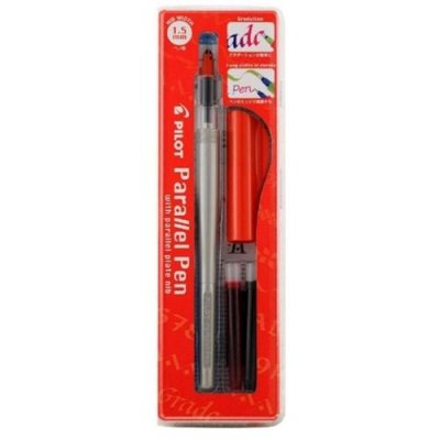 PILOT  Stylo plume calligraphique Parallel Pen, corps rouge