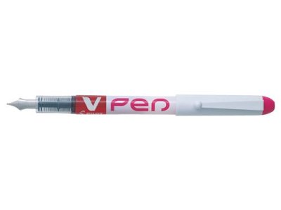PILOT  Stylo Plume Effa&ccedil;able Jetable V-Pen Pte Moyenne Rose