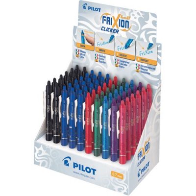 PILOT  Stylo roller FRIXION BALL CLICKER 07, pr&eacute;sentoir de 60