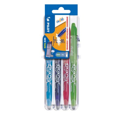 PILOT  Stylo roller  Frixion Ball effa&ccedil;able &eacute;criture fine - Set de 4 couleurs fun