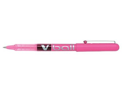 PILOT  Stylo Roller Pointe M&eacute;tal 0,5 Mm Encre Liquide Rose V-Ball 05