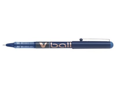 PILOT  Stylo Roller pointe m&eacute;tal 1,0 mm encre liquide bleu V-BALL 1,0
