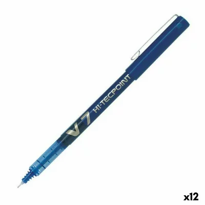 PILOT  V7 Hi-Tecpoint - Stylo Roller Pointe Aiguille - Encre Liquide Bleue