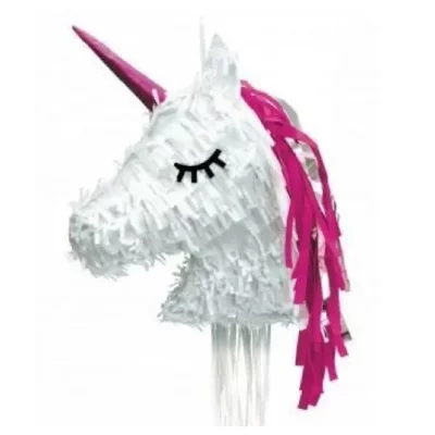 PARTYPRO Pinata licorne blanche et rose - 47 X 32 X 8 CM