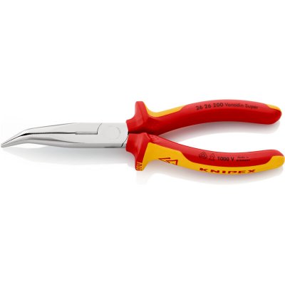 KNIPEX Pince &agrave; bec coude isol&eacute; avec protection &eacute;lectrique , 200 mm