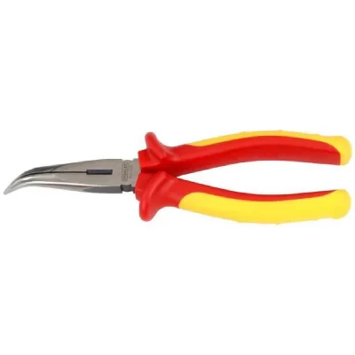 STANLEY Pince &agrave; bec demi-rond long coud&eacute; isol&eacute;e 1000V 200 mm - 0-84-008