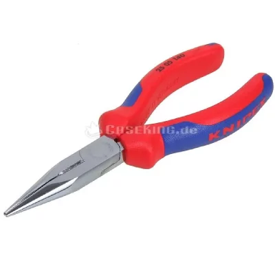 KNIPEX Pince &Agrave; Becs Demi-ronds 140mm Avec Tranchant - Gainage Pvc - Chrom&eacute;e