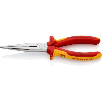 KNIPEX Pince &Agrave; Becs Demi-ronds 200mm Avec Tranchant - Chrom&eacute;e - Isol&eacute;e 1000v