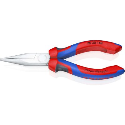 KNIPEX Pince &Agrave; Becs Longs Demi-ronds 160mm - Gainage Bi-mati&egrave;re - Chrom&eacute;e