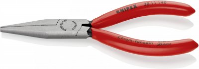 KNIPEX Pince &Agrave; Becs Longs Plats - 140mm - Gainage Pvc - T&ecirc;te Polie