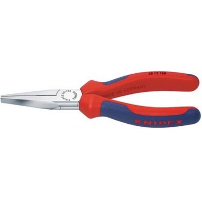 KNIPEX Pince &Agrave; Becs Longs Plats 190mm - Gainage Bi-mati&egrave;re - Chrom&eacute;e