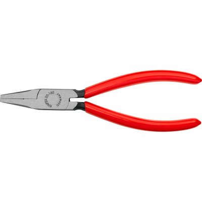 KNIPEX Pince &agrave; becs plats, t&ecirc;te polie, poign&eacute;es &agrave; gaine en plastique, Long. : 160 mm