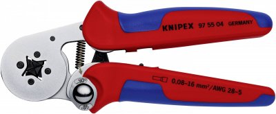 KNIPEX Pince &Agrave; Sertir Automatique Embouts De 008 &Agrave; 16mm&sup2; Chrom&eacute;e