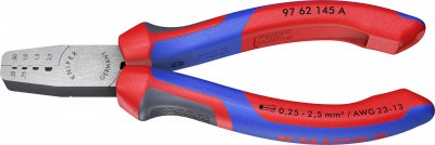 KNIPEX Pince &Agrave; Sertir Les Embouts 145mm - Gainage Bi-mati&egrave;re 025 - 25mm&sup2;
