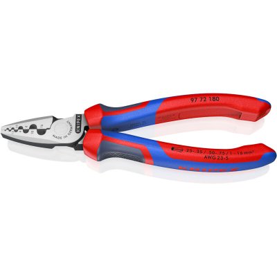 KNIPEX Pince &Agrave; Sertir Les Embouts 180mm - Gainage Bi-mati&egrave;re 025 - 16mm&sup2;