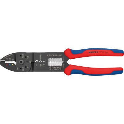 KNIPEX Pince &Agrave; Sertir Universelle - Pour Cosses Pr&eacute;-isol&eacute;es Et Non Isol&eacute;es