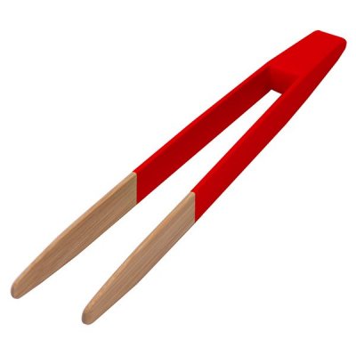 PEBBLY Pince &agrave; toast  Natural 24 cm Rouge