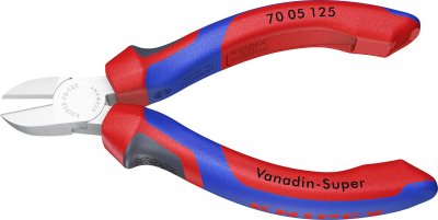 KNIPEX Pince Coupante De C&ocirc;t&eacute; 125mm - T&ecirc;te &Eacute;troite - Bi-mati&egrave;re - Chrom&eacute;e