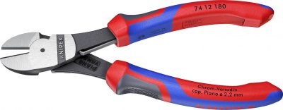 KNIPEX Pince Coupante De C&ocirc;t&eacute; D&eacute;multipli&eacute;e 180mm - Avec Ressort - Bi-mati&egrave;re