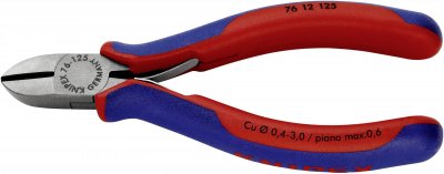 KNIPEX Pince Coupante De C&ocirc;t&eacute; &Eacute;lectrom&eacute;canicien 125mm - Ressort - Bi-mati&egrave;re