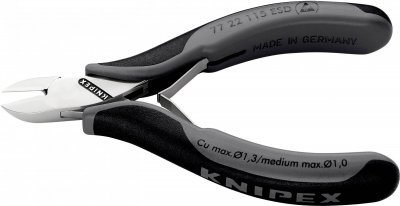 KNIPEX Pince Coupante &Eacute;lectronique T&ecirc;te Ronde Coupe Ras 115mm - Ressort - Esd