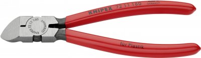KNIPEX Pince coupante lat&eacute;rale pour plastique sans facette  72 11 160 160 mm