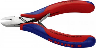 KNIPEX Pince Coupante Petit Biseau 115mm - Serre-fils - Ressort - Bi-mati&egrave;re