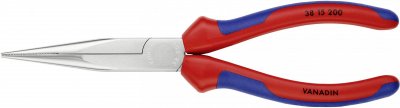 KNIPEX Pince De M&eacute;canicien 200mm Demi-ronde Stri&eacute;e - Bi-mati&egrave;re - Chrom&eacute;e
