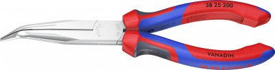 KNIPEX Pince De M&eacute;canicien 200mm Demi-ronde Stri&eacute;e Coud&eacute;e &Agrave; 40&deg; - Bi-mati&egrave;re