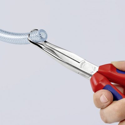KNIPEX Pince De M&eacute;canicien Pour Bougies 200mm Coud&eacute;e &Agrave; 45&deg; - Bi-mati&egrave;re