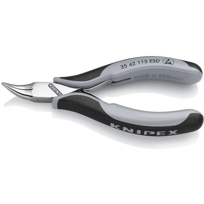 KNIPEX Pince De Pr&eacute;hension - Becs Plats Lisses 45&deg; - 115mm - Esd - Polie