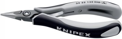 KNIPEX Pince De Pr&eacute;hension De Pr&eacute;cision - Becs Demi-ronds - 130mm - Esd